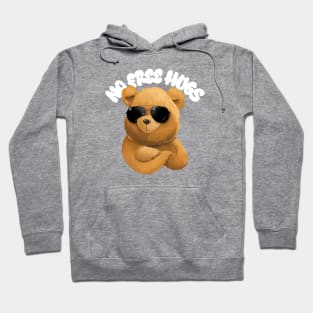 No Free Hugs Cute Teddy Bear Hoodie